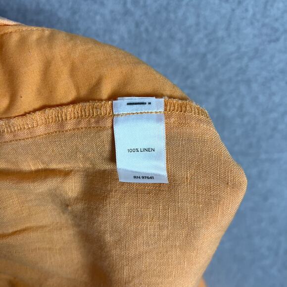 J. Jill Love Linen Orange High Waisted Wide Leg Crop Pants Size XL - Picture 13 of 13